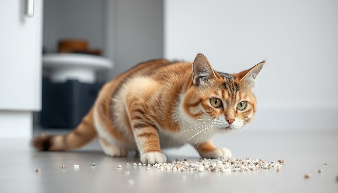 why is my cat tracking litter everywhere