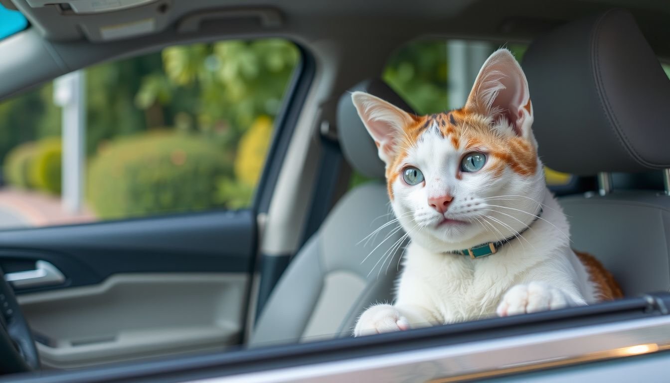 how to calm a cat in a car