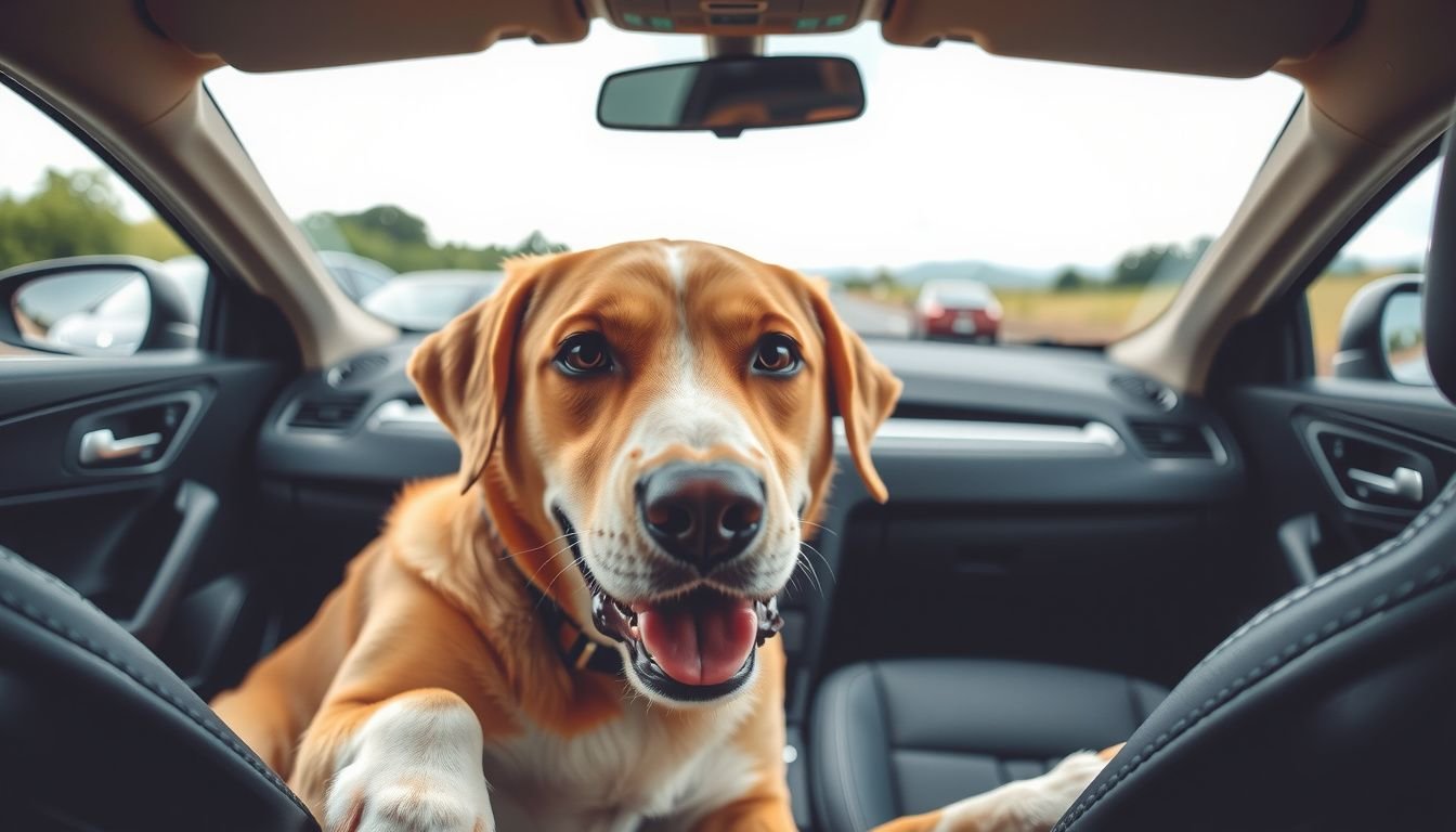 how to calm dog down in car