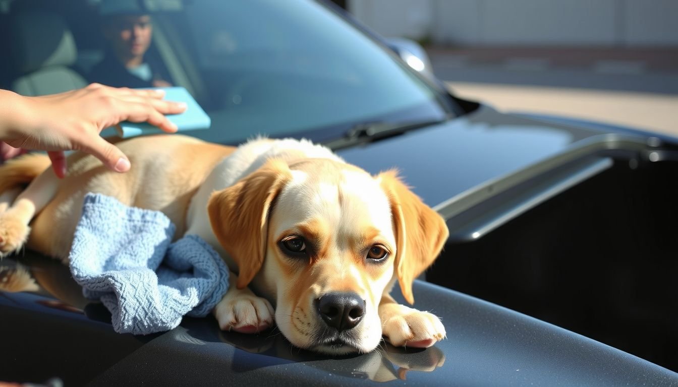 how to clean dog fur from car