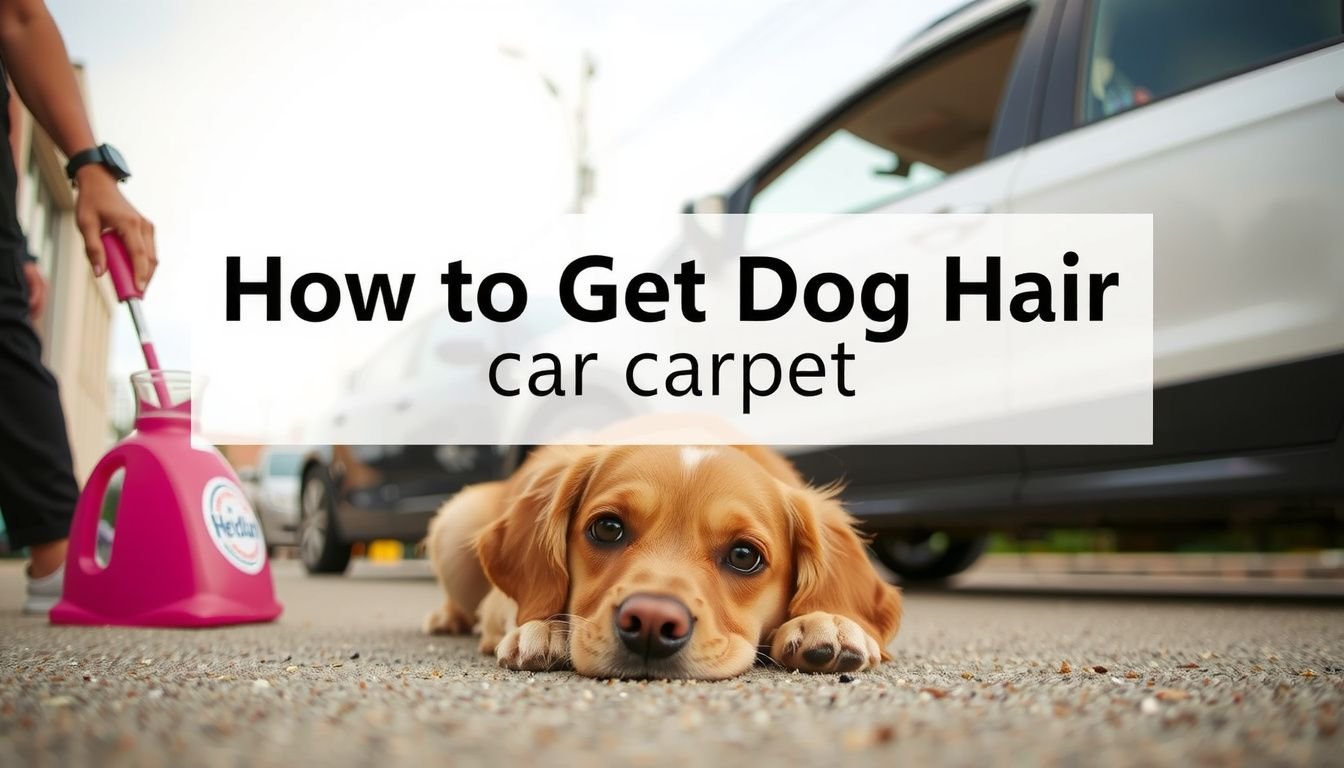 how to get dog hair off car carpet