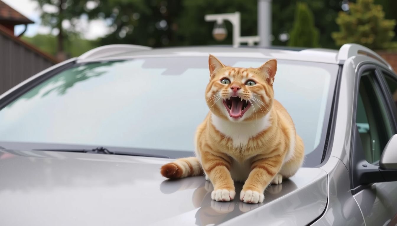 how to keep a cat off a car