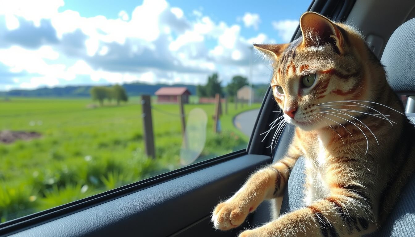how to travel with cat long distance by car