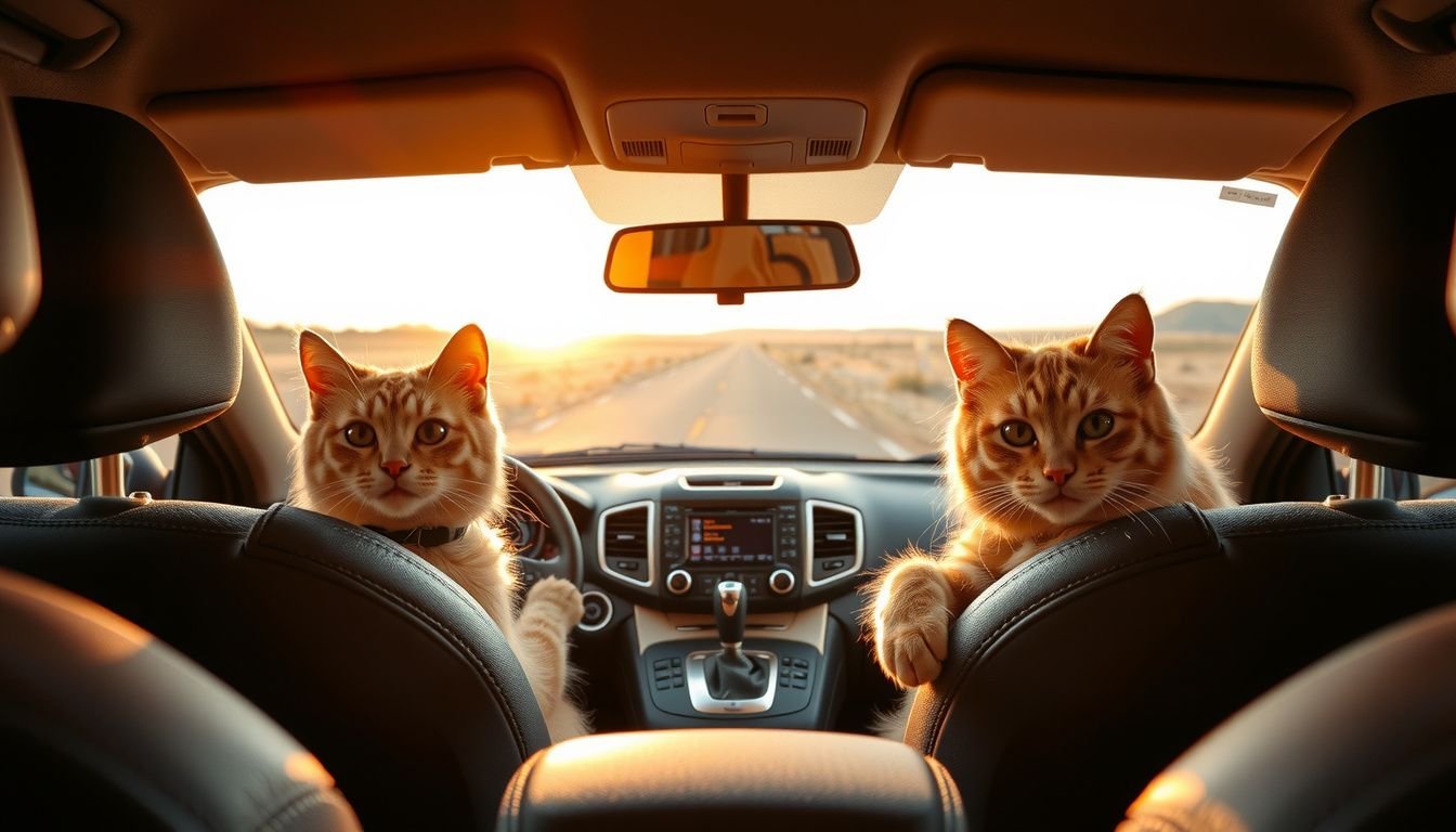 how to travel with cats in a car long distance