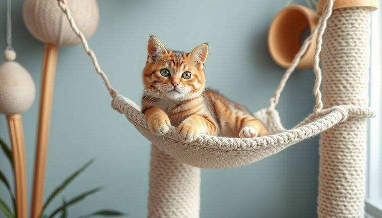 cat tree with hammock
